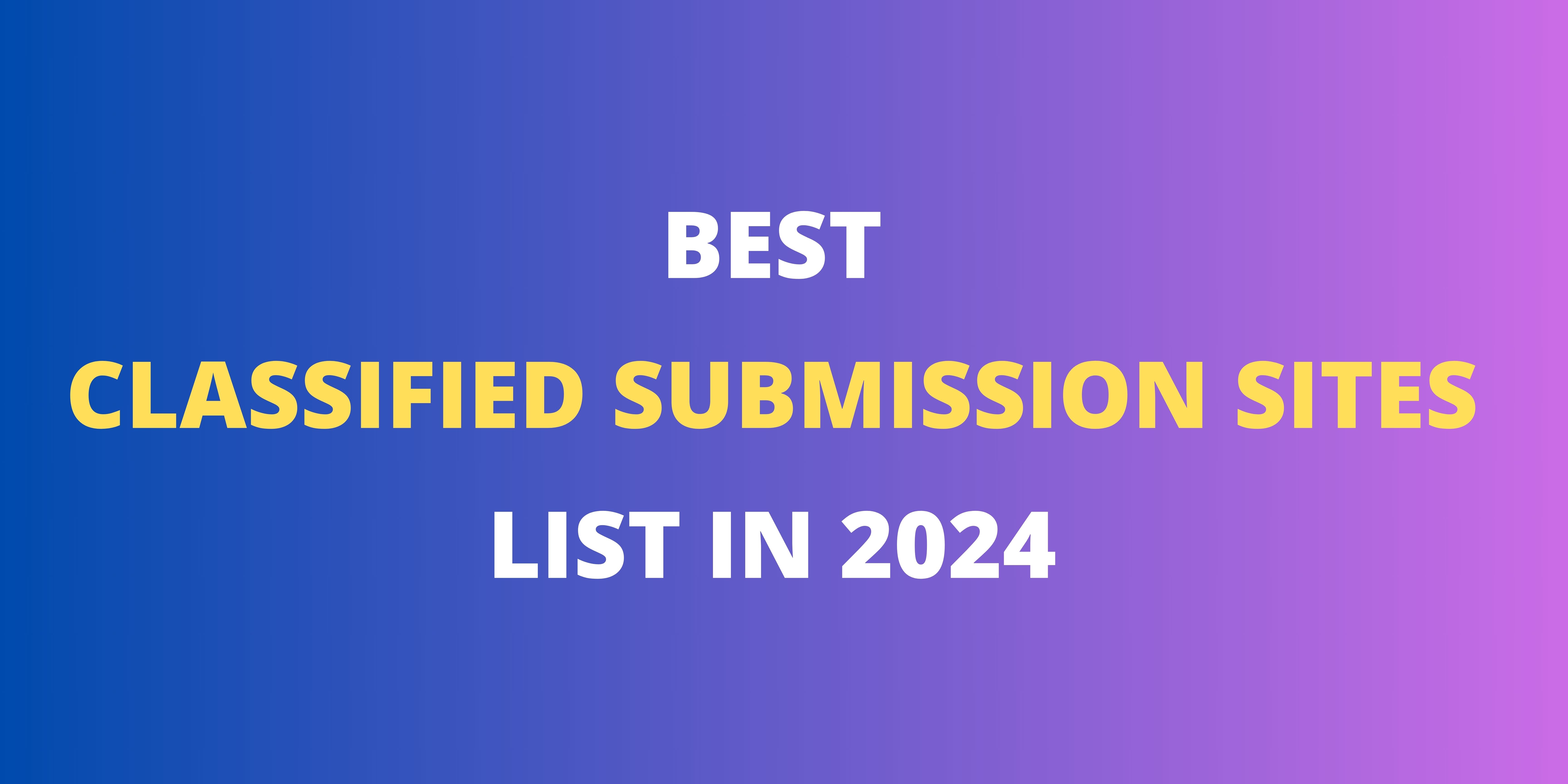 Best Classified Submission Sites List